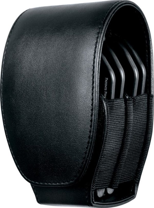 ASP56160.jpg ASP Double Handcuff Case Black Leather Velcro Cover