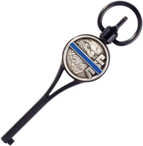 ASP Blue Line G2 Handcuff Key Chrome Black