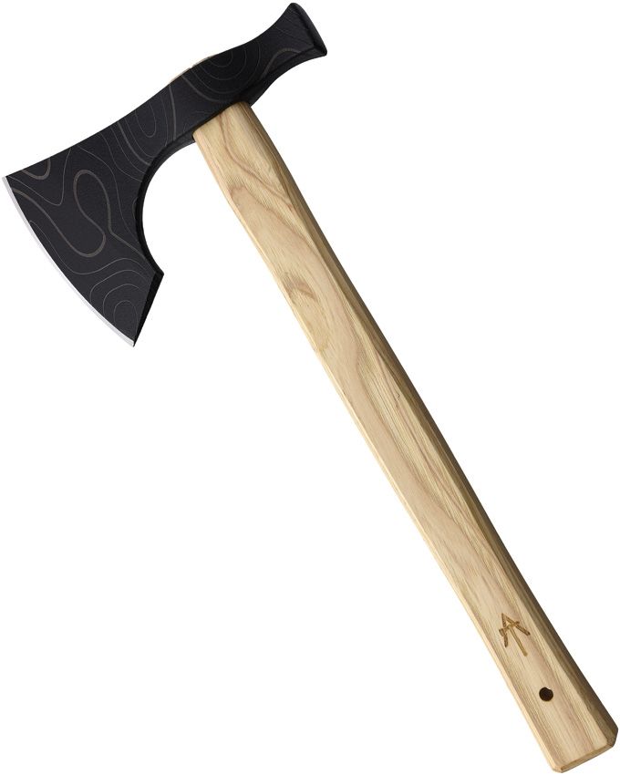 American Tomahawk Model 2 Hickory Topo Map Axe 6.75" 1060HC Steel