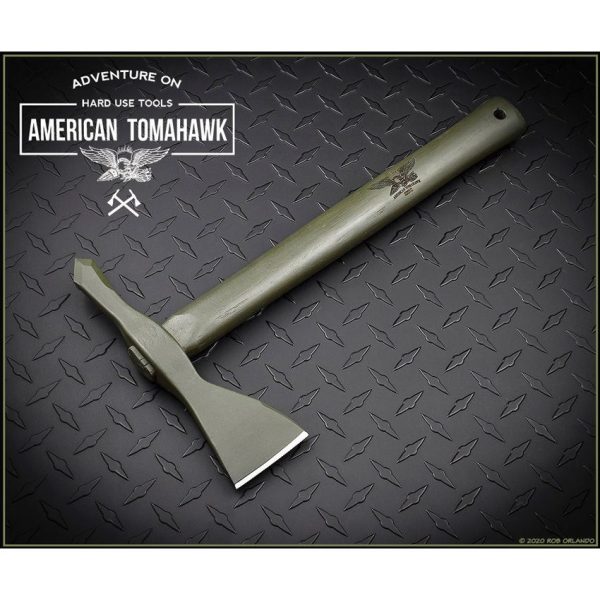 ATC810690_add_03.jpg American Tomahawk Model 1 Hickory OD Green 1060HC Steel Axe