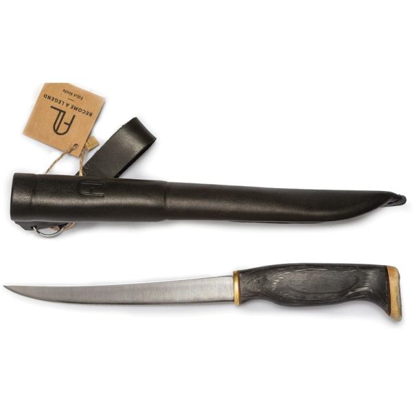 Arctic Legend Fillet Knife Black Birch - Stainless Steel