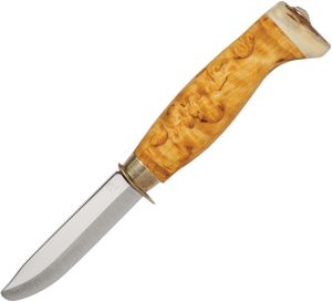 ATL115.jpg Arctic Legend AL-115 Child's Knife Fixed Blade Curly Birch 3in