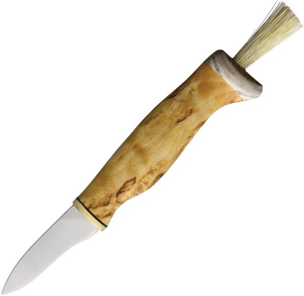 ATL153.jpg Arctic Legend AL-153 Mushroom Knife Curly Birch Fixed Blade