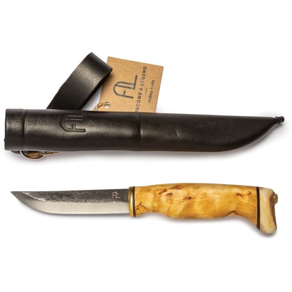 ATL910_add_01.jpg Arctic Legend AL-910 Hobby Fixed Blade Carbon Steel Curly Birch