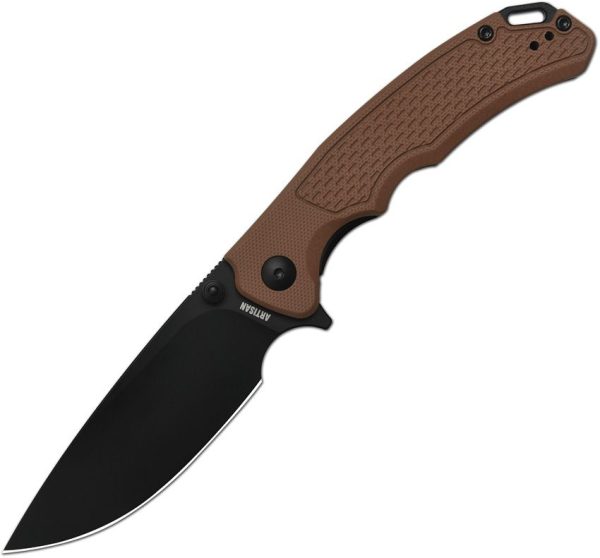 Artisan Tradition V2 Linerlock Folding Knife Brown G10 AR-RPM9