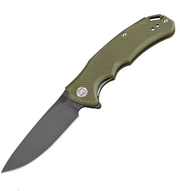 Artisan Tradition Linerlock D2 Green Folding Knife 4" Blade
