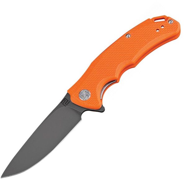 ATZ1702PBOE.jpg Artisan Tradition Linerlock D2 Orange 4" Folding Knife