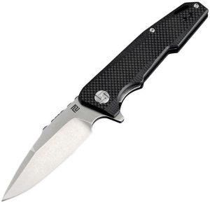 Artisan Predator Linerlock Black D2 Folding Knife 3" Blade