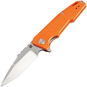 Artisan Predator Linerlock Orange D2 Folding Knife 3" Blade