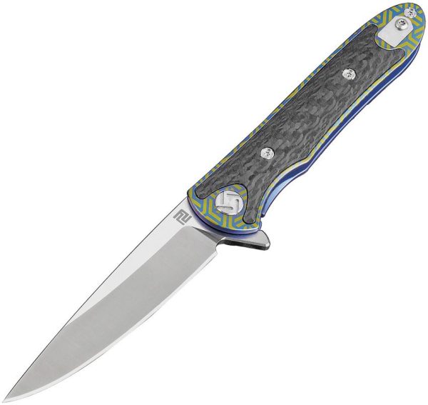 Artisan Shark Framelock - Blue Titanium S35VN
