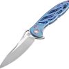 Artisan Hoverwing Framelock S35VN Blue Titanium Folding Knife