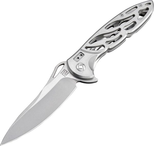 Artisan Hoverwing Framelock D2 Folding Knife 3.75" Stonewash