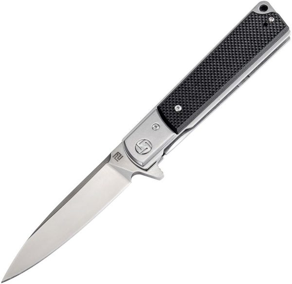 Artisan Classic Linerlock Black Folding Knife D2 Steel G10