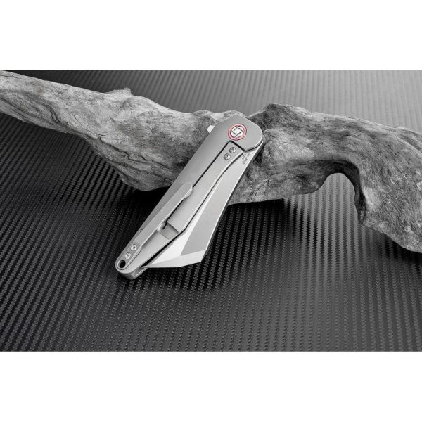Artisan Osprey Framelock Gray M390 Folding Knife 3.75"