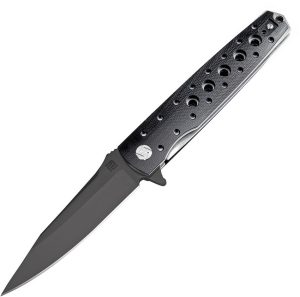 Artisan Virginia Linerlock D2 Black Folding Knife 4" Blade