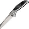 Artisan Megahawk Linerlock Folding Knife D2 Gray Carbon Fiber