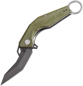 Artisan Cobra Linerlock D2 Green Folding Knife 3.75" Blade