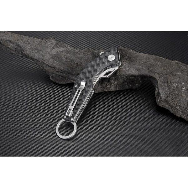 Artisan Cobra Linerlock Black D2 Folding Knife 3.75" Blade