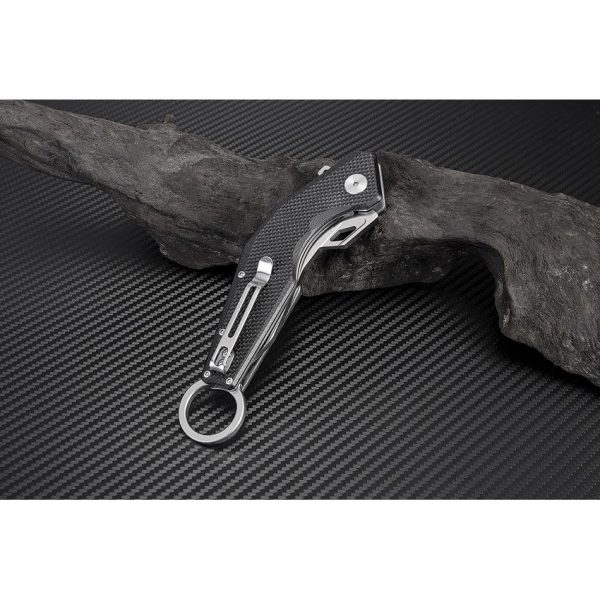 Artisan Cobra Linerlock Black D2 Folding Knife 3.75" Blade