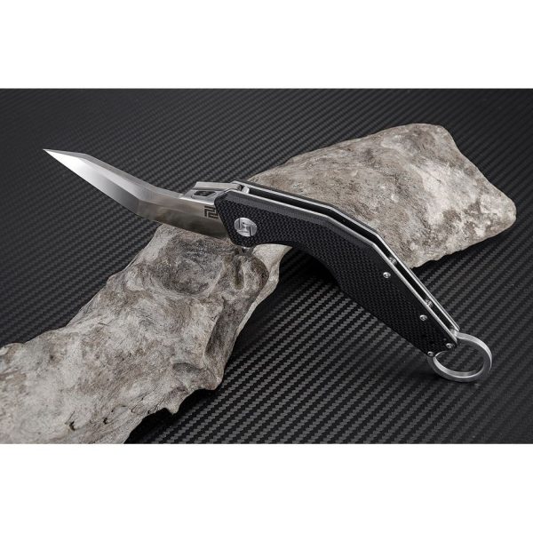 Artisan Cobra Linerlock Black D2 Folding Knife 3.75" Blade