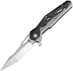 Artisan Bombardier Linerlock M390 Black Titanium Folding Knife