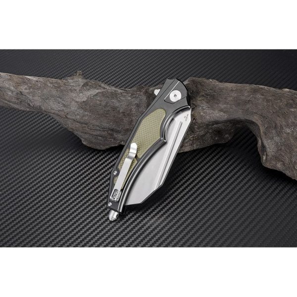 Artisan Apache Nomad Linerlock Green D2 Folding Knife