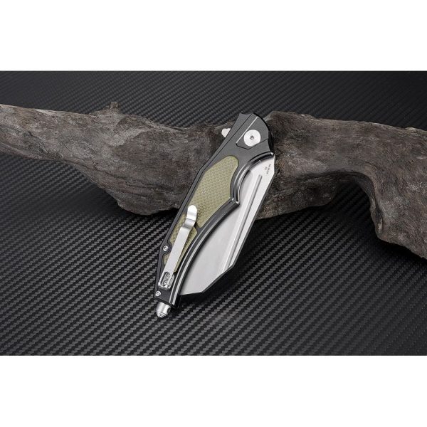 Artisan Apache Nomad Linerlock Green D2 Folding Knife