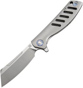 Artisan Tomahawk Framelock M390 Gray Titanium Folding Knife