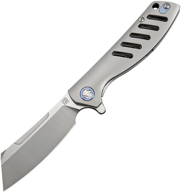Artisan Tomahawk Framelock M390 Gray Titanium Folding Knife