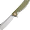 Artisan Tomahawk Linerlock Green D2 Folding Knife 3.75"