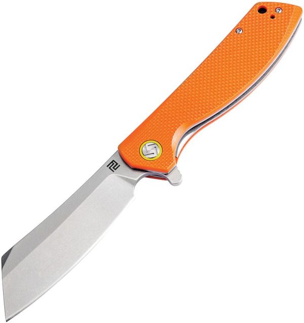 Artisan Tomahawk Linerlock Orange D2 Folding Knife 3.75"