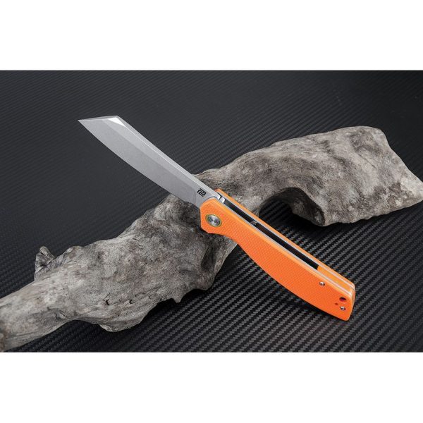 Artisan Tomahawk Linerlock Orange D2 Folding Knife 3.75"