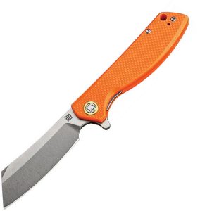 Artisan Tomahawk Linerlock D2 Orange Folding Knife 3" Blade