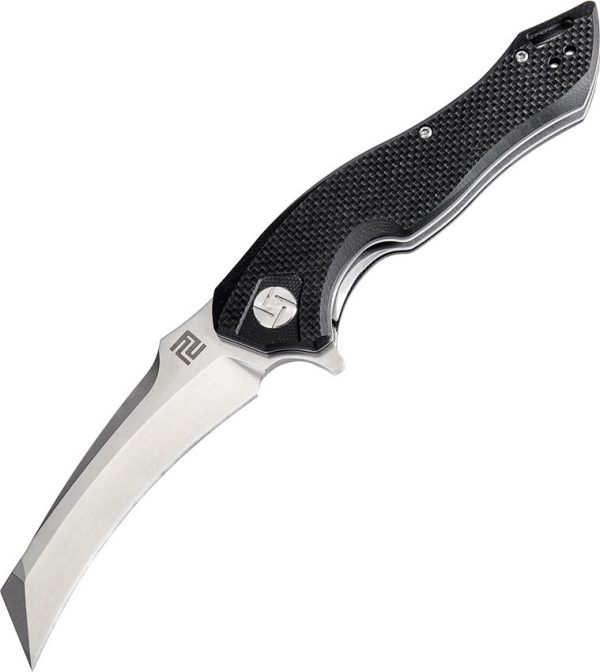 Artisan Eagle Linerlock Black D2 Folding Knife 3.63" Blade