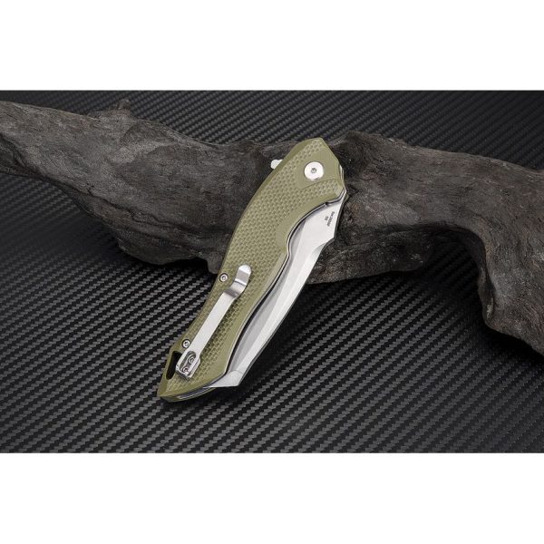 Artisan Eagle Linerlock Green D2 Folding Knife 3.63" Blade