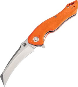 Artisan Eagle Linerlock Orange D2 Folding Knife 3.63" Blade