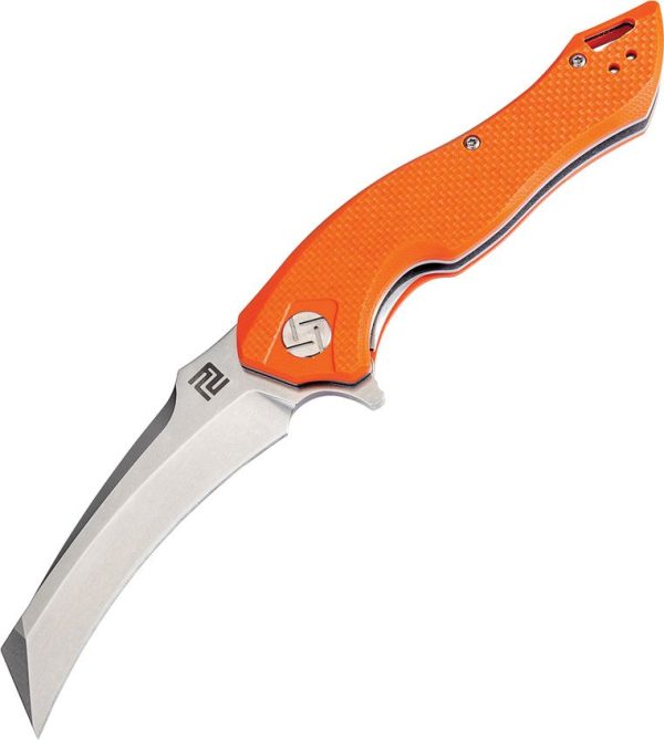 Artisan Eagle Linerlock Orange D2 Folding Knife 3.63" Blade