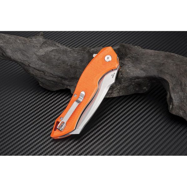 Artisan Eagle Linerlock Orange D2 Folding Knife 3.63" Blade