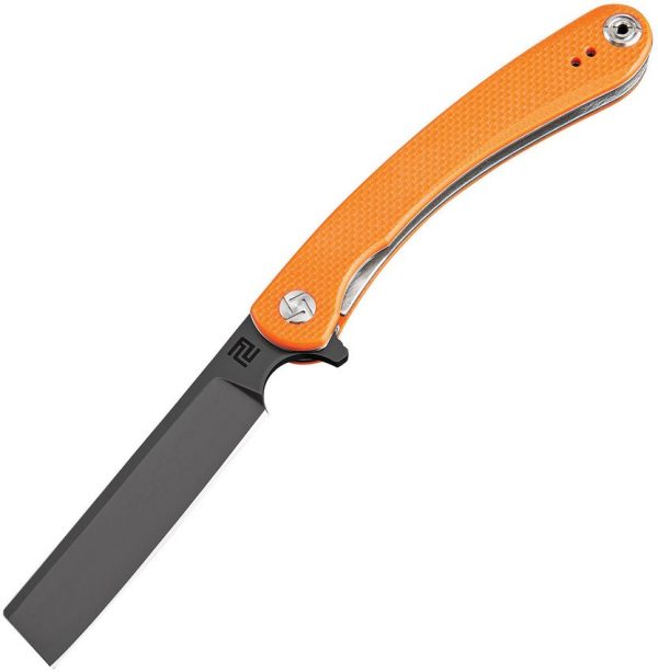 Artisan Sm Orthodox Linerlock Folding Knife D2 Orange G10