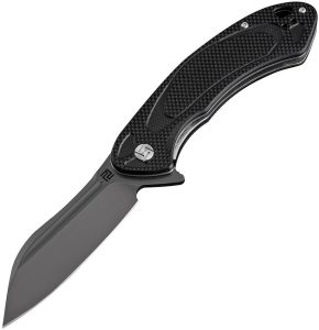 Artisan Eterno Linerlock Black D2 Folding Knife 3.5" Blade