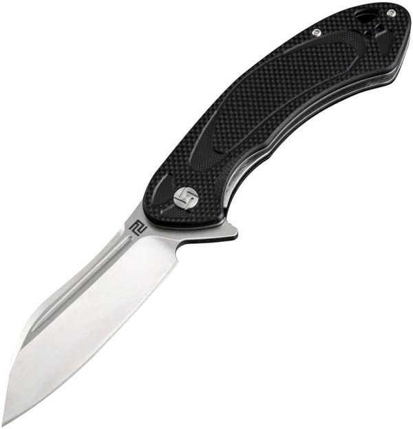 ATZ1818PBKF.jpg Artisan Eterno Linerlock Black D2 Folding Knife 3.5" Blade