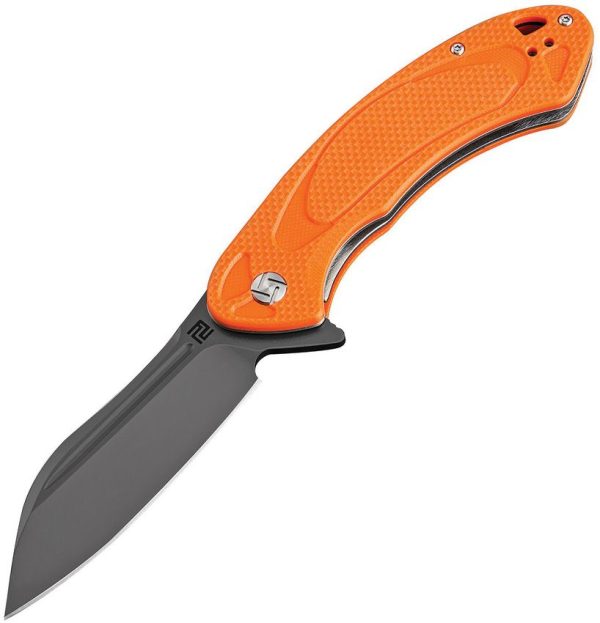 Artisan Eterno Linerlock Folding Knife 3.5" D2 Orange