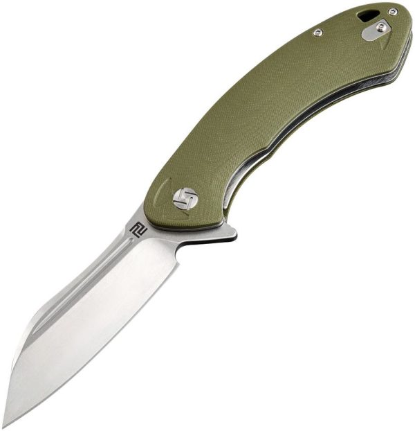 Artisan Eterno Linerlock Green D2 Folding Knife 3.5" Blade