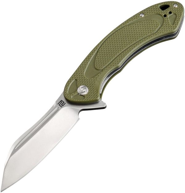 Artisan Eterno Linerlock Green D2 Folding Knife 3.5" Blade