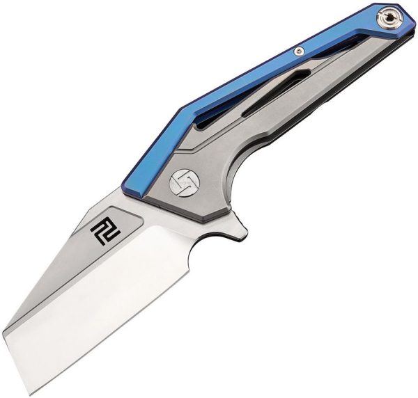 Artisan Ravine Framelock M390 Blue Titanium Folding Knife