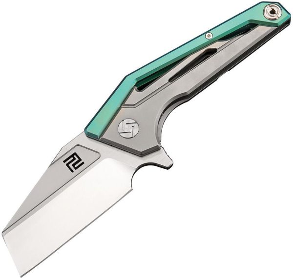 Artisan Ravine Framelock M390 Green Titanium Folding Knife