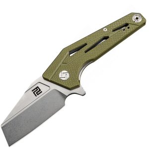 Artisan Ravine Linerlock Green G10 Folding Knife D2 Steel