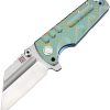 Artisan Proponent Framelock Blue S35VN Folding Knife Titanium