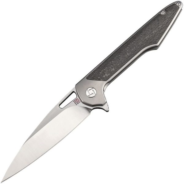 Artisan Archaeo Framelock M390 Gray Titanium Folding Knife
