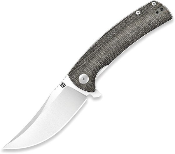 Artisan Arroyo Linerlock OD Green Micarta Folding Knife 3.38"